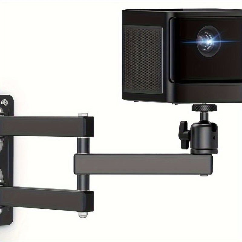 Multi Size Adjustable Projector Mount Bracket Three Wall 15.75 Inch Wall Hanging Support for Cameras Projectors Webcams Up to 11 Lbs Capacity 360 Degree Swivel Uncharged Durable Metal Construction Compatible with Security Cameras Projector Devices Black - Image 5