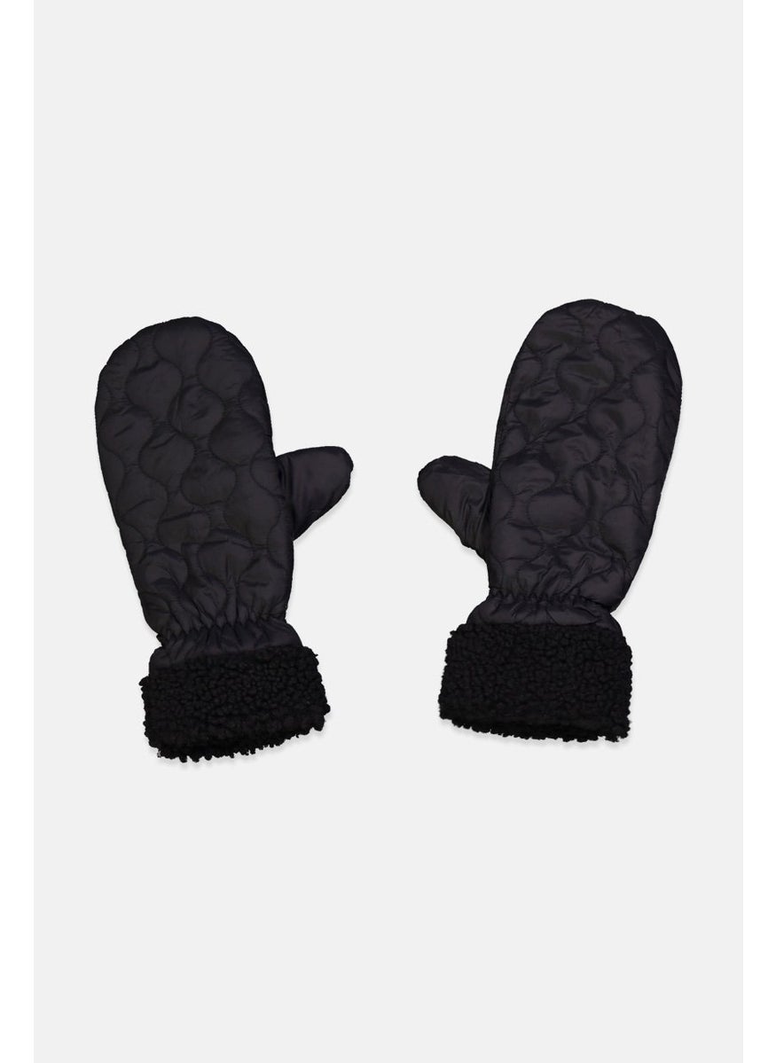 Tchibo Men 1 Piece Quilted Mittens, Black  - Image 1