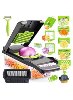 Generic Multifunctional Food Cutter, 16-in-1 Vegetable Chopper, Onion Dicer, Vegetables, Fruits, Carrots, etc. Can Be Sliced And Diced  - Image 1