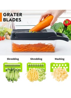 Generic Multifunctional Food Cutter, 16-in-1 Vegetable Chopper, Onion Dicer, Vegetables, Fruits, Carrots, etc. Can Be Sliced And Diced  - Image 3
