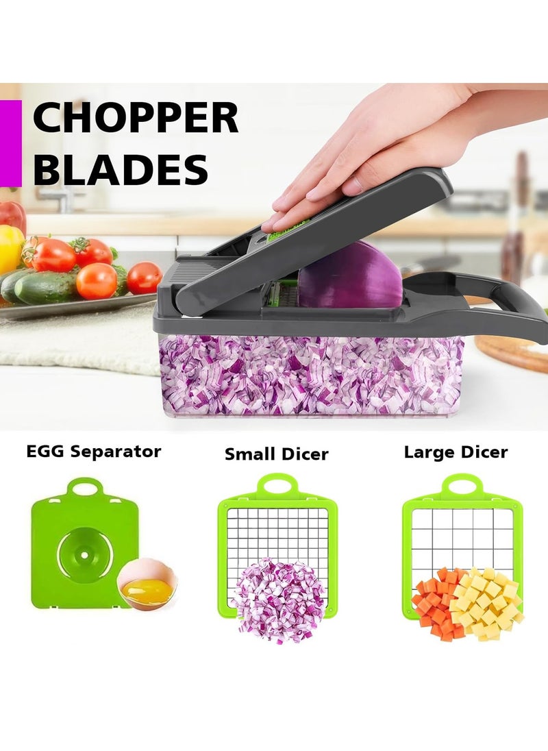 Generic Multifunctional Food Cutter, 16-in-1 Vegetable Chopper, Onion Dicer, Vegetables, Fruits, Carrots, etc. Can Be Sliced And Diced  - Image 4
