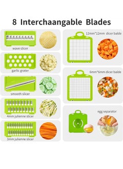 Generic Multifunctional Food Cutter, 16-in-1 Vegetable Chopper, Onion Dicer, Vegetables, Fruits, Carrots, etc. Can Be Sliced And Diced  - Image 5