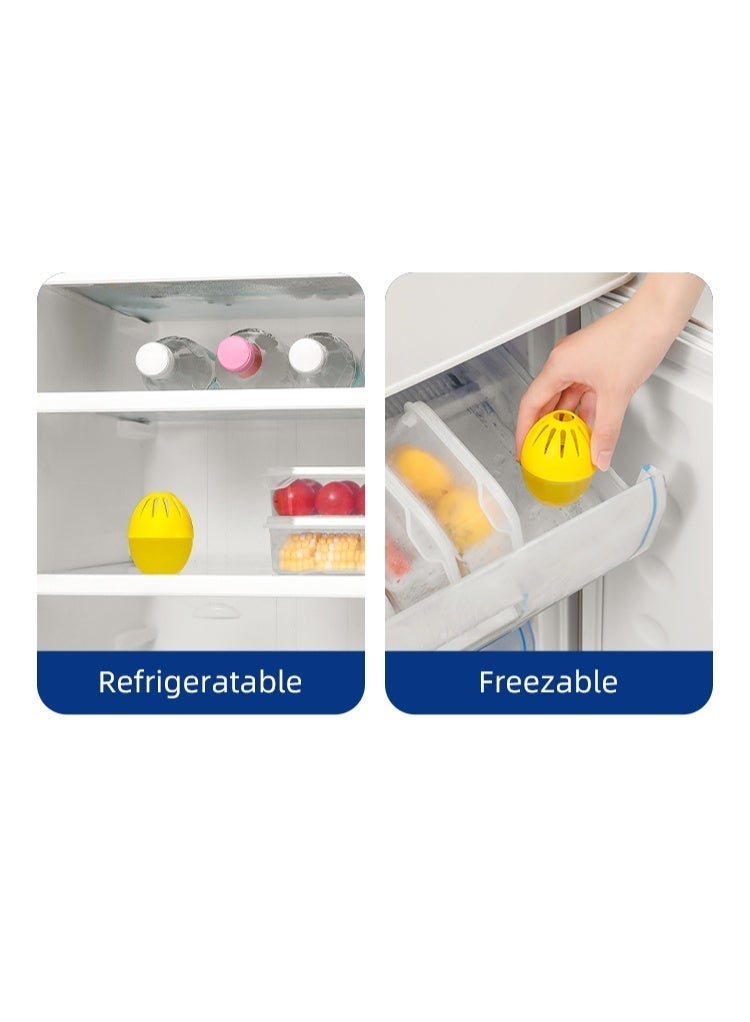 Mizi 4PCS Yellow Egg Size Air Purifier For Fridge Kitchen Non Electric Odor Neutralizer（Lemon flavor） - Image 3