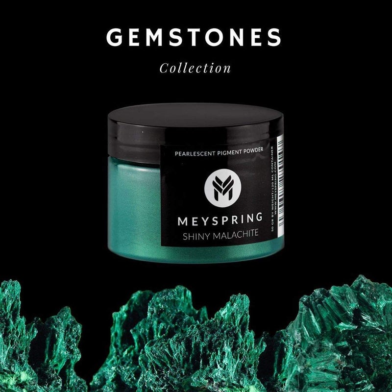 MEYSPRING Shiny Malachite - Epoxy Resin Pigment - 50g - Green Mica Powder for Epoxy Resin - Emerald Green Epoxy Pigment - Image 2