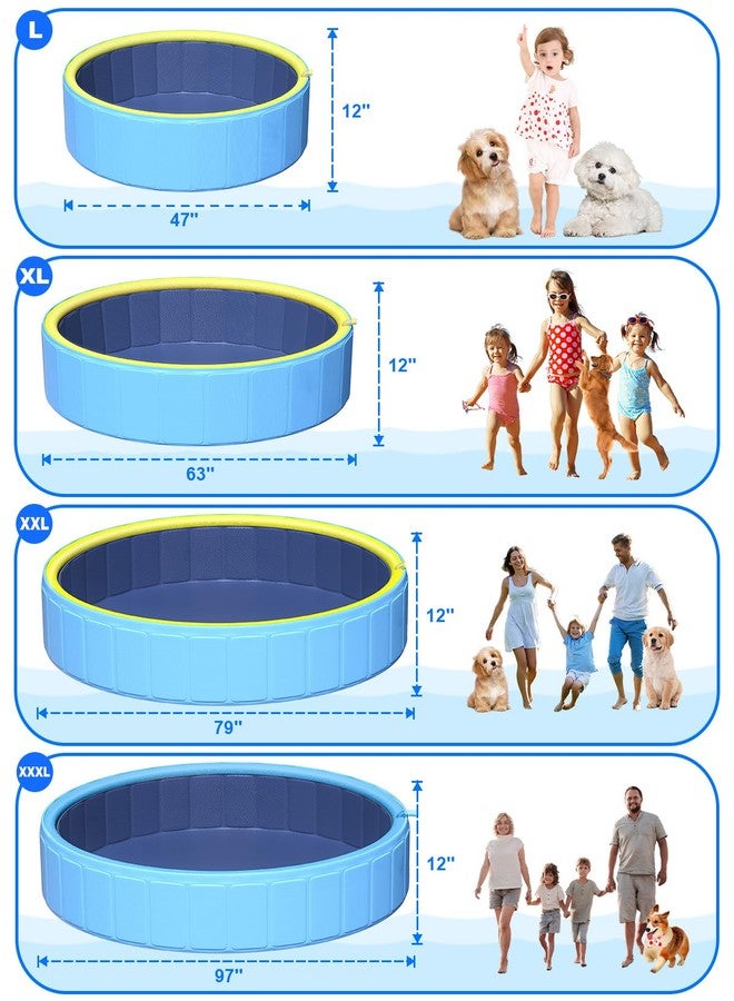 artcool 47" Thicken Small Dog Pool,Non-Slip Kiddie/Kids Pool Hard Plastic,2-in-1 Foldable Sprinkler Puppy Pools,Portable Pet Pools for Summer Outdoor Backyard - Image 5