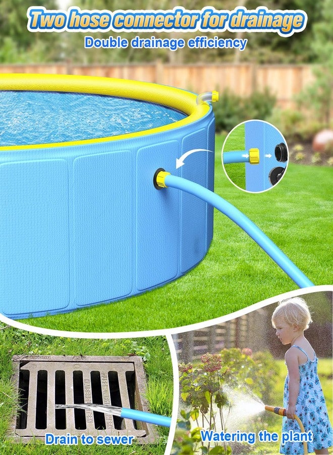 artcool 47" Thicken Small Dog Pool,Non-Slip Kiddie/Kids Pool Hard Plastic,2-in-1 Foldable Sprinkler Puppy Pools,Portable Pet Pools for Summer Outdoor Backyard - Image 4