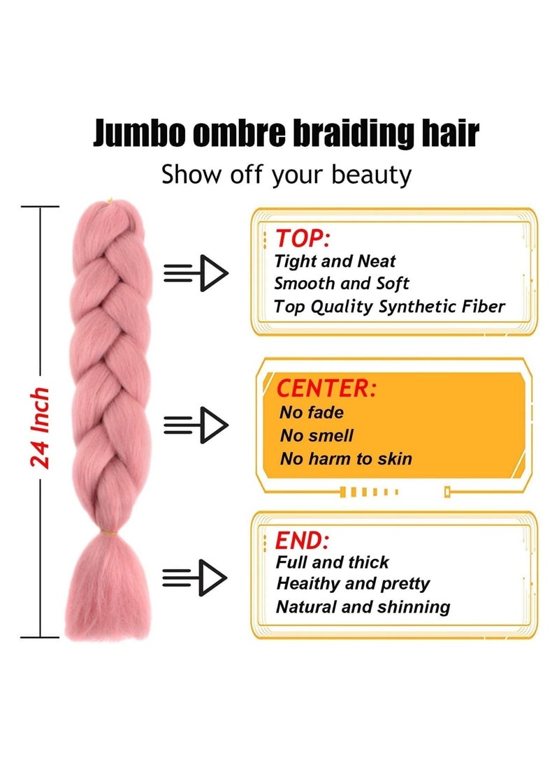 Estelle African braids Hair Extension,Crochet Braiding Hair Extensions Synthetic Braiding Hair High Temperature Synthetic Fiber Jumbo Braiding Hair (3 pcs,... - Image 2