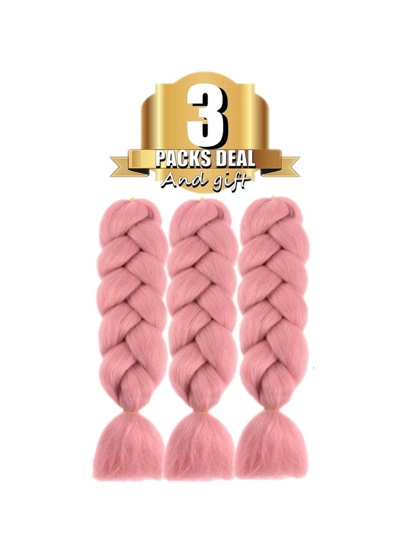 Estelle African braids Hair Extension,Crochet Braiding Hair Extensions Synthetic Braiding Hair High Temperature Synthetic Fiber Jumbo Braiding Hair (3 pcs,... - Image 3