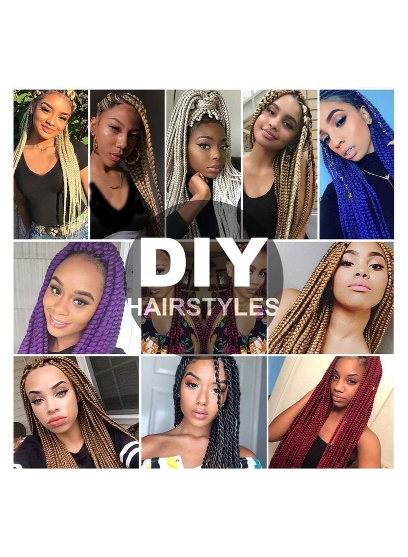 Estelle African braids Hair Extension,Crochet Braiding Hair Extensions Synthetic Braiding Hair High Temperature Synthetic Fiber Jumbo Braiding Hair (3 pcs,... - Image 5