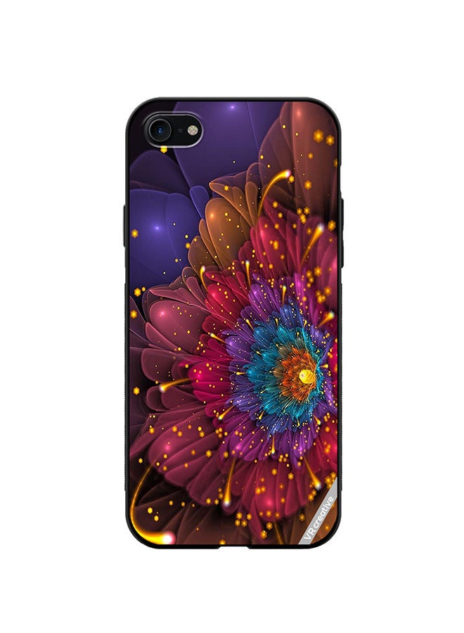 VR CREATIVE غطاء حماية لجهاز آبل آيفون SE (2022) بتصميم زهور متعدد الألوان - Image 1
