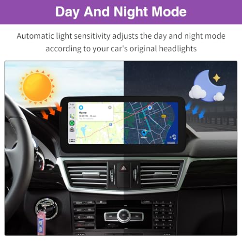 NINETOM 10.25 inch Touchscreen Wireless CarPlay Android Auto Multimedia Car Radio Receiver Compatible with Mercedes Benz E Class W212 with NTG4.0 System (2009-2012) - Image 5