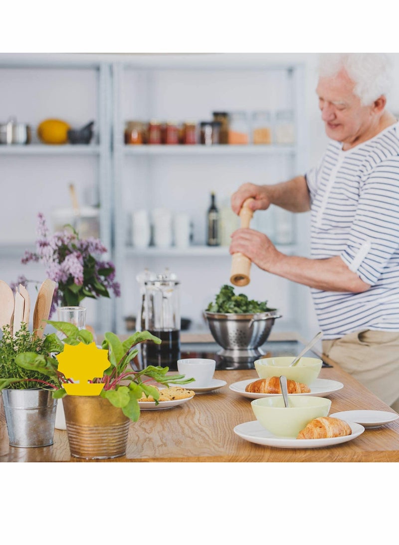 Excefore 48 عبوة مصائد ذباب الفاكهة اللاصقة ومبيد نمل الفطريات للداخل والخارج، ذباب البياض، قطع البعوض، الحشرات الطائرة، مصائد الذباب تحافظ على نباتاتك، غير سامة وعديمة الرائحة - Image 2