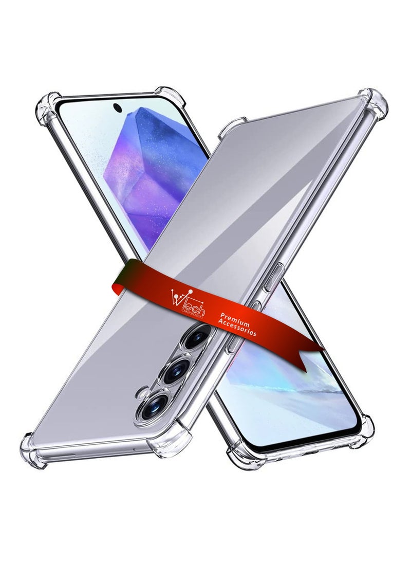 Wtech TPU Bumper Corners With Hard PC Case Cover For Samsung Galaxy A55 5G 2024 Clear - Image 1