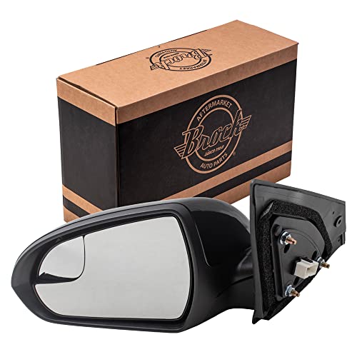 Brock Replacement Drivers Power Side View Mirror w/Spotter Glass Compatible with 17-19 Elantra Sedan USA 87611-F3050 - Image 1