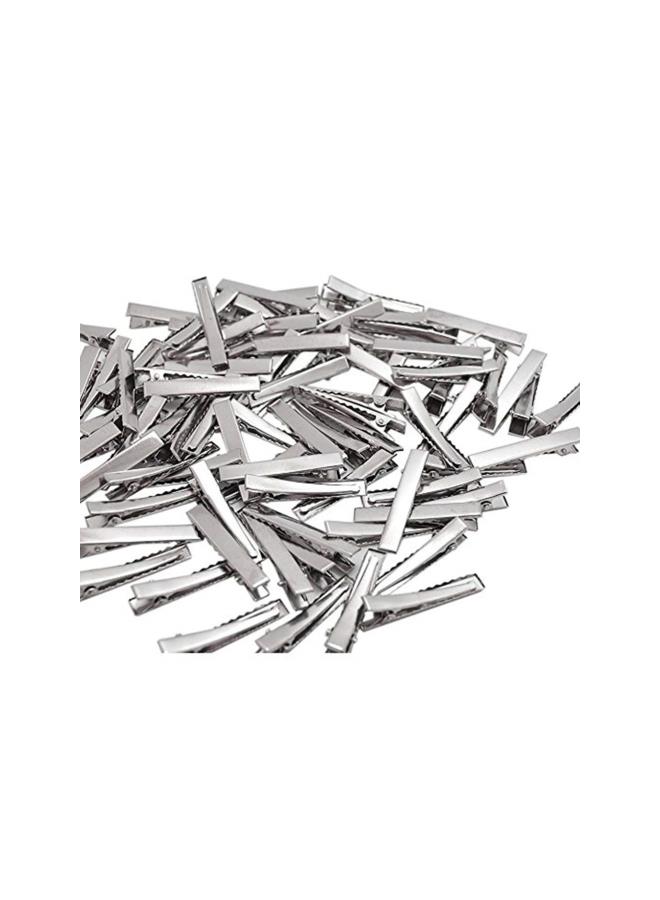 klarako Metal Alligator Clips Single Prong Flat Hair Clips Duckbills Barrette Bow 100Pcs - Image 1