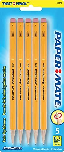 Paper Mate قلم رصاص ميكانيكي بيبر ميت شاربرايتر، أصفر، 5 أقلام في العبوة (عبوة واحدة) - Image 5