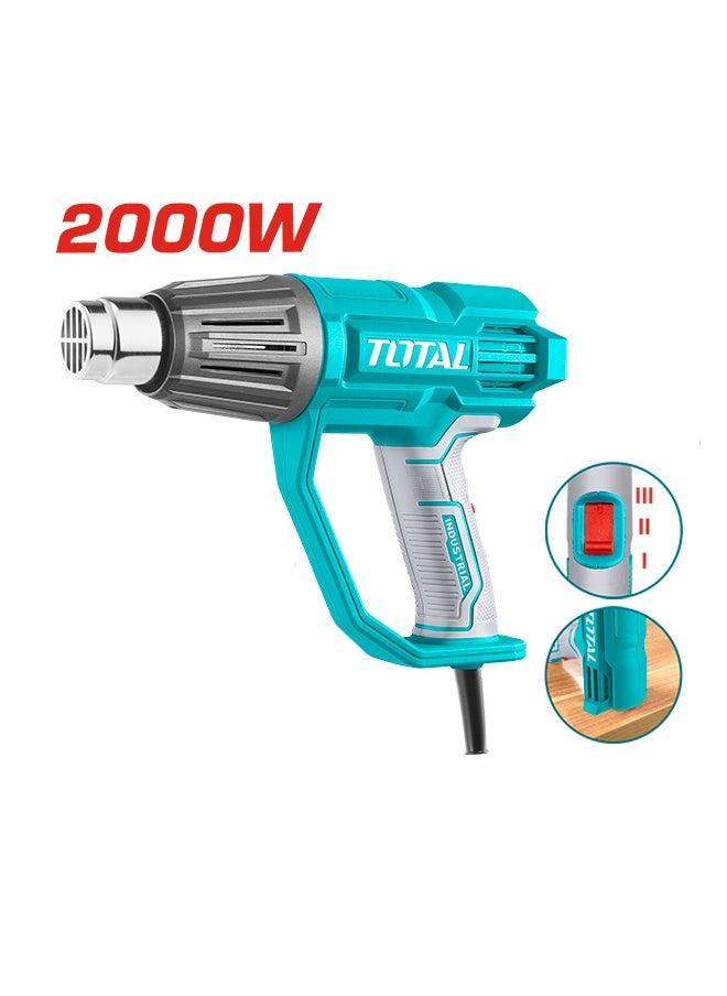 Total Tools TOTAL 2000W Heat Gun with 3 Temperature Settings (50°C/450°C/550°C) | Includes 3 Nozzles & Scraper | Ideal for Paint Removal, Shrinking, Welding  - Image 3