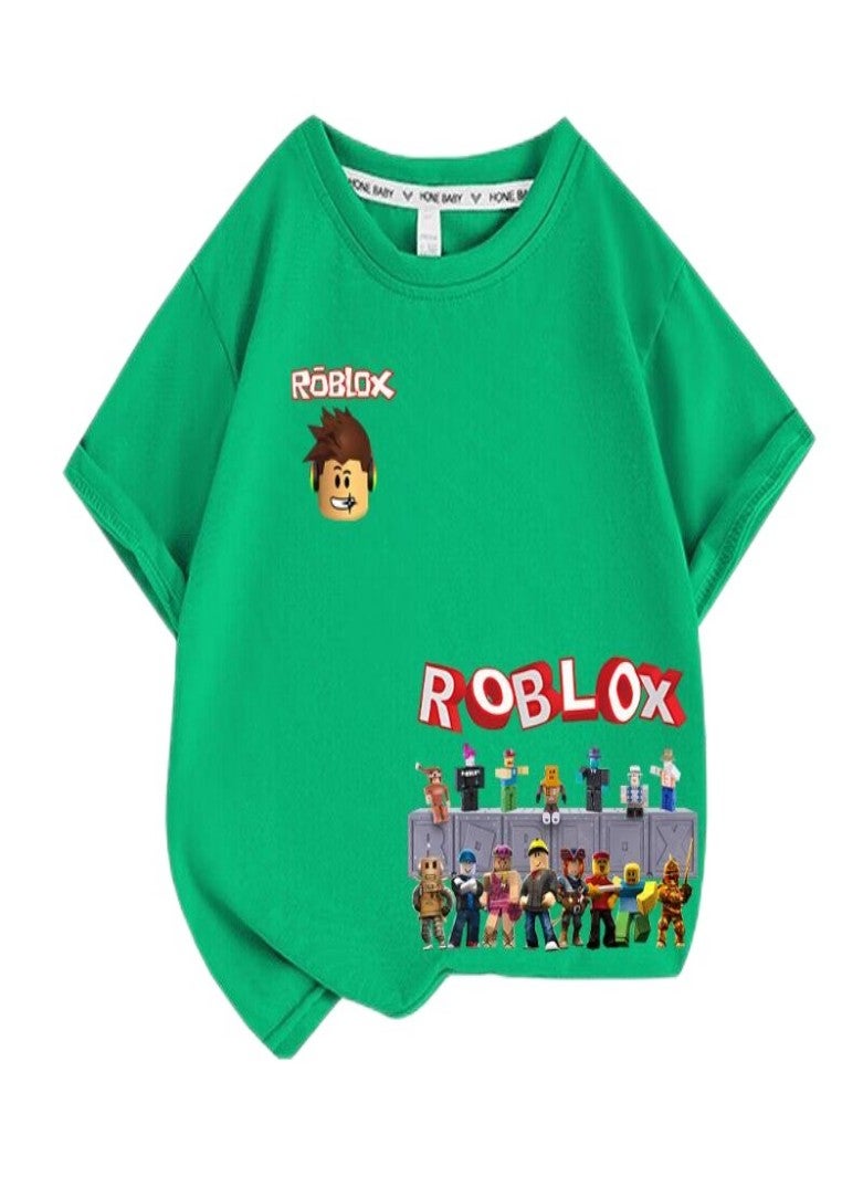 roblox Unisex Short Sleeve Stylish Top TShirt cotton Tee for Boys Girls Kid Children - Image 1