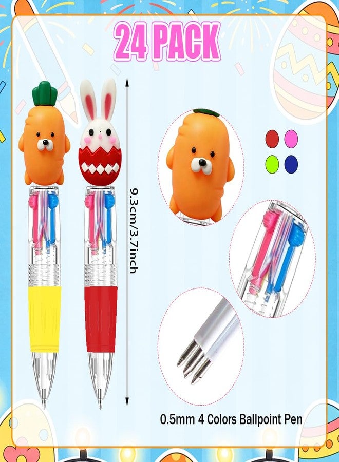 AWEELON 24PCS Easters Fun Pen Bulk Mini Multicolor 4 in 1 Ballpoint Cute Retractable Pens for Easters Birthdays Parties Prizes Office Writing Supplies Goodie Bag Stuffers - Image 2