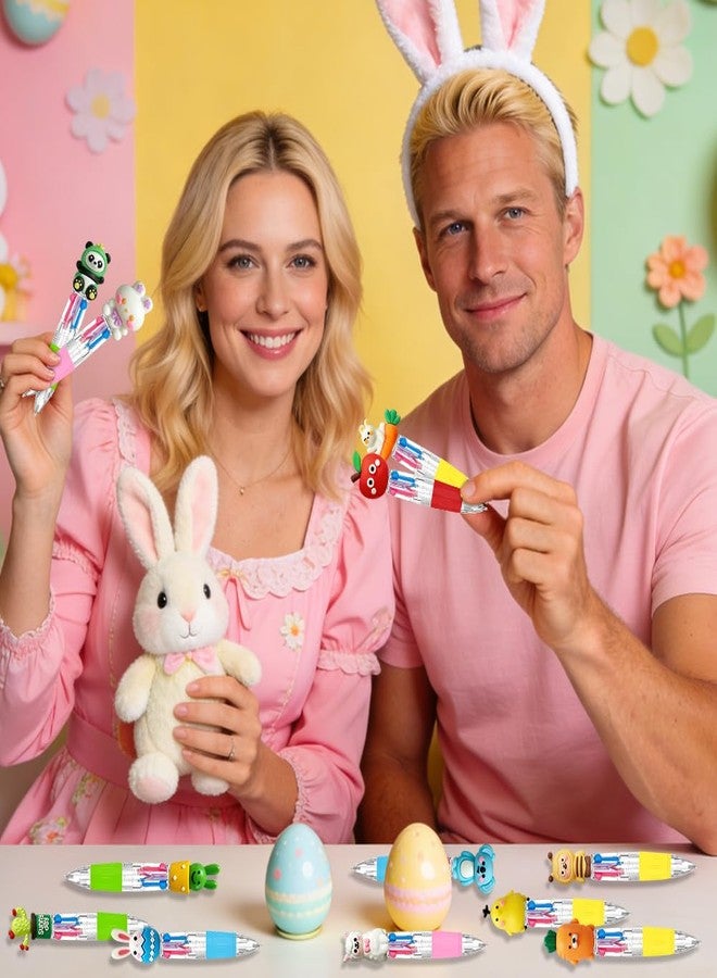 AWEELON 24PCS Easters Fun Pen Bulk Mini Multicolor 4 in 1 Ballpoint Cute Retractable Pens for Easters Birthdays Parties Prizes Office Writing Supplies Goodie Bag Stuffers - Image 4