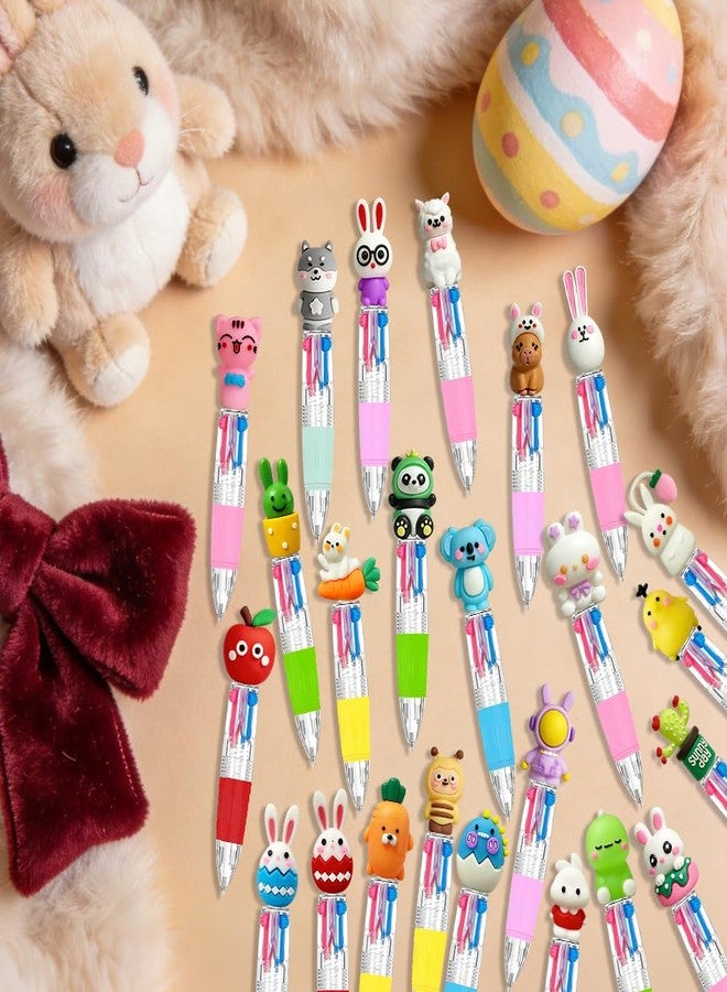 AWEELON 24PCS Easters Fun Pen Bulk Mini Multicolor 4 in 1 Ballpoint Cute Retractable Pens for Easters Birthdays Parties Prizes Office Writing Supplies Goodie Bag Stuffers - Image 5