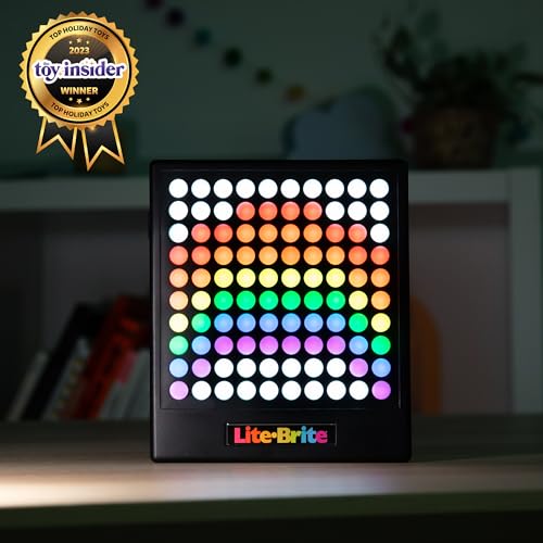 Lite Brite لايت-برايت تاتش - أنشئ، العب وحرّك - لعبة تعليمية حسية محمولة مضيئة، لعبة فنون STEM إبداعية للبنات، الأولاد، للجنسين، للأطفال، العطلات، أعياد الميلاد، هدية، للأعمار 6 سنوات فما فوق - Image 4