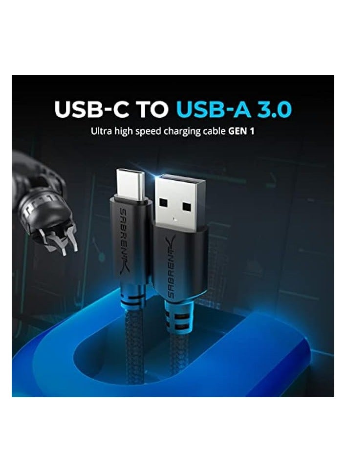 SABRENT USB C Charger Cable, 3Pack [1.80M/6FT] USB 3.0 Type-C to A Cord 5V-3A, Compatible with Galaxy, Note, Sony Xperia, Xiaomi, Switch, PS5 (CB-C3X6) - Image 2