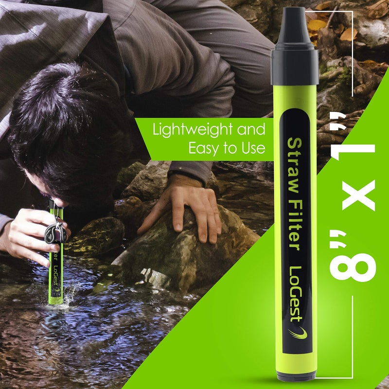 Logest 4 Pack Water Filter Straw - Water Purifying Device - Portable Personal Water Filtration Survival - for Emergency Kits Outdoor Activities and Hiking - Water Filter Camping Travel Survival Backpacking - Image 2