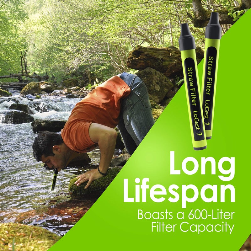 Logest 4 Pack Water Filter Straw - Water Purifying Device - Portable Personal Water Filtration Survival - for Emergency Kits Outdoor Activities and Hiking - Water Filter Camping Travel Survival Backpacking - Image 5