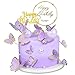 WOW DING 60Pcs Butterfly Cupcake Topper Purple Gold Lively 3D Butterflies with 2Pcs Happy Birthday Topper for Cake Decor Birthday Anniversary Kids Wedding Girl Women Party Wall Food DecorationsMixed Size - Image 3