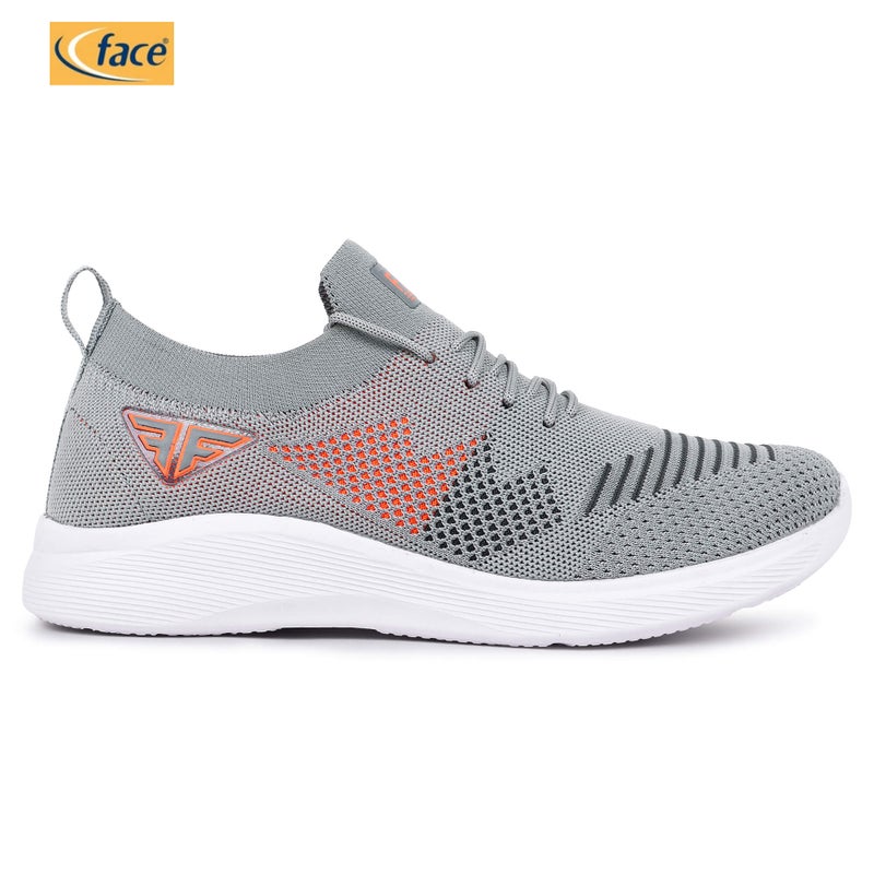 Face Gray Sneakers for Men - Image 5