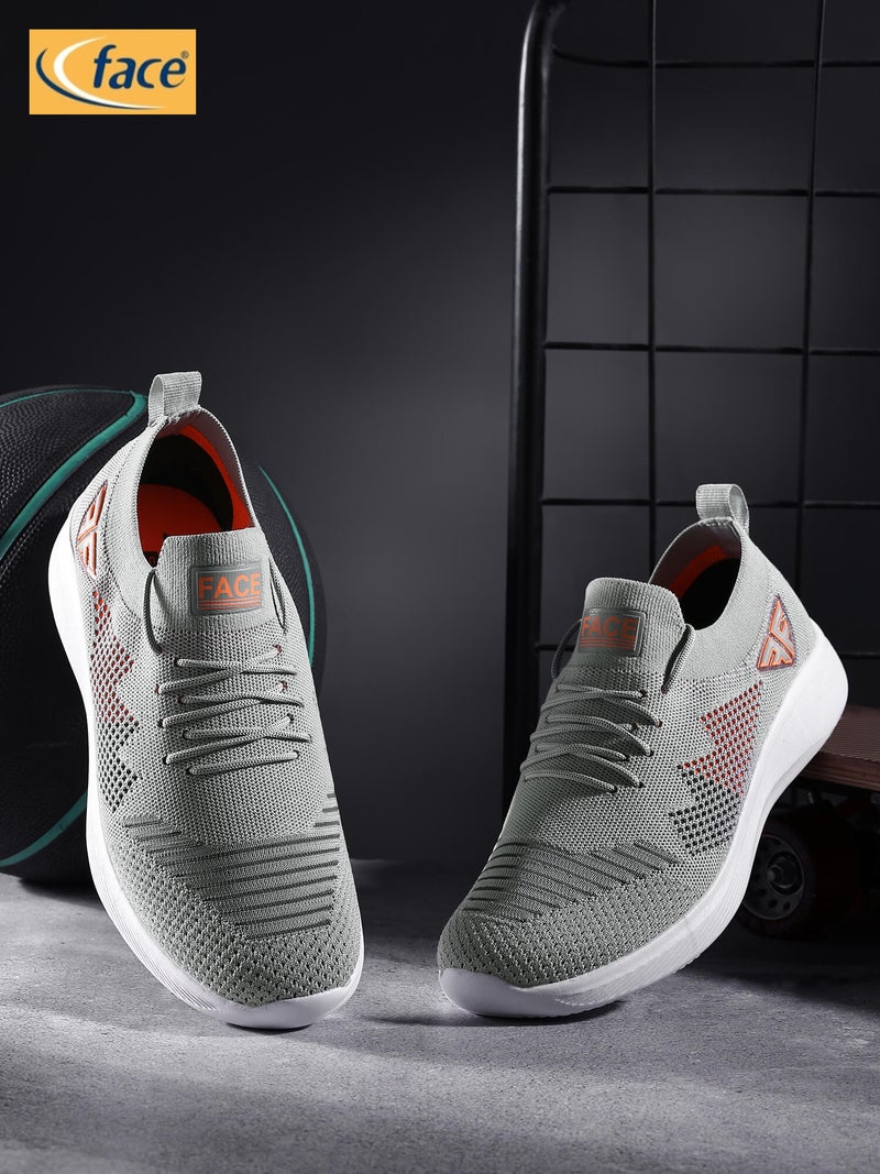 Face Gray Sneakers for Men - Image 1
