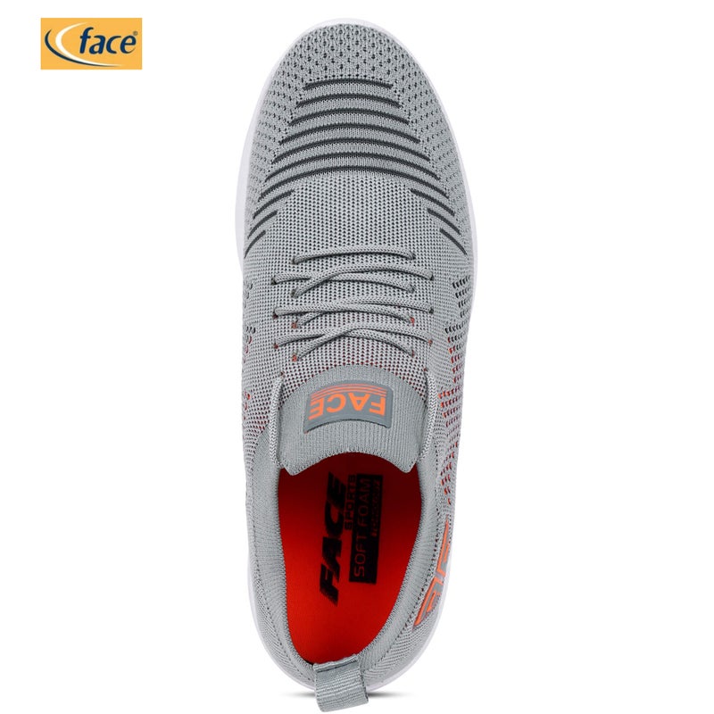 Face Gray Sneakers for Men - Image 3