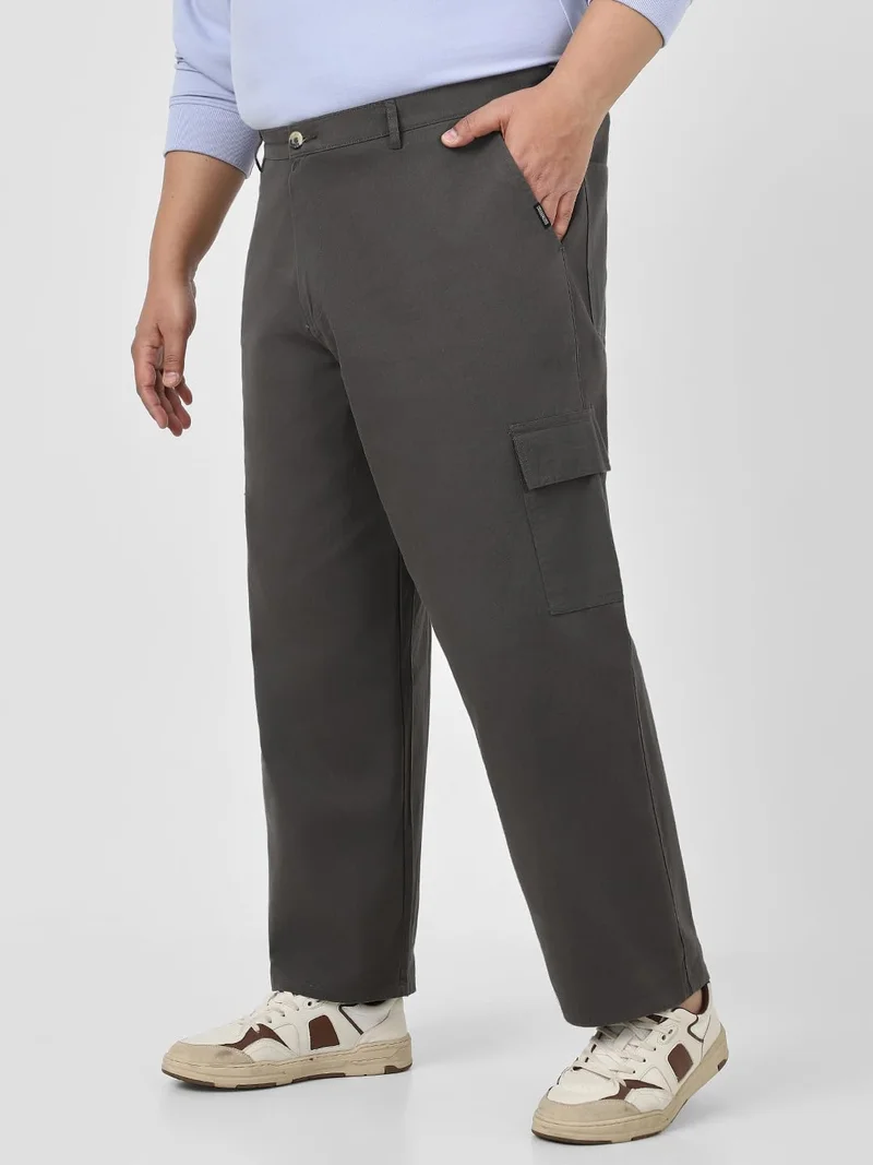 أوربانو فاشن Urbano Plus Men's Brown Loose Baggy Fit Solid Cargo Chino Pant with 6 Pockets Non-Stretchable