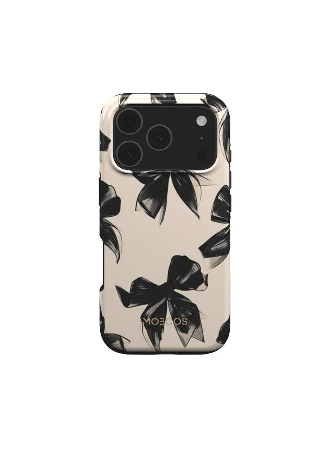 موبكوس جراب Mobcos Perfect Bow المميز لهاتف iPhone 17 Pro، متوافق مع غطاء صلب مزدوج الطبقات مع حماية من السيليكون - غطاء مقاوم للخدوش والصدمات