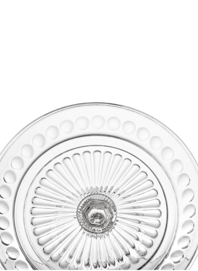 Elegant Serving plate with a base and a clear glass cover for sweets, cupcakes and all pastries, size 20*19 cm - Image 5