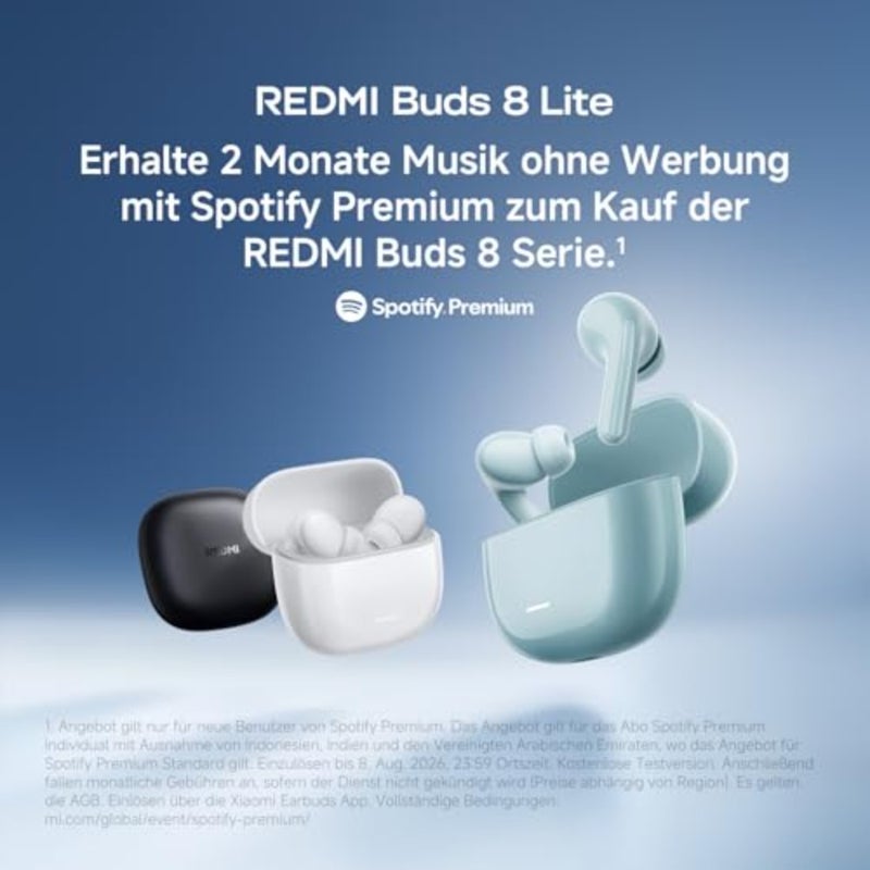 REDMI Buds 8 lite: 1 pair true wireless Bluetooth in-ear headphones with 42dB ANC, 12.4mm drivers for strong bass, 36h battery, 5 EQ modes, Bluetooth 5.4, white - Image 3