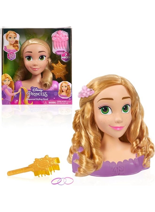 Disney Princess Styling Head – Rapunzel, 7-pieces, Pretend Play, Kids Toys for Ages 3 and Up by Just Play - [87047] - Image 1