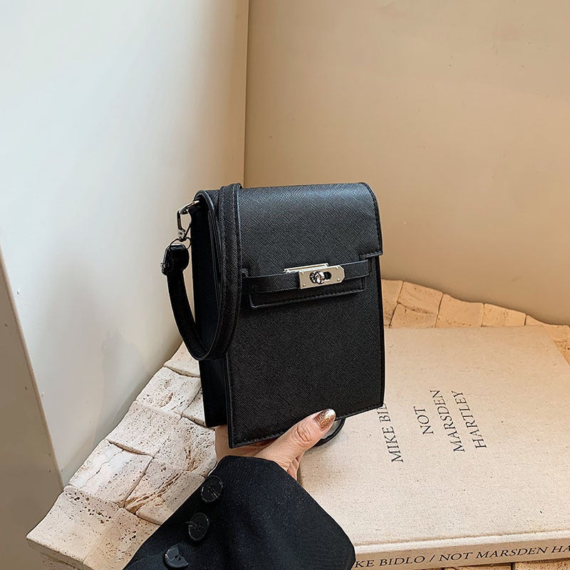 Western Style Small Bag Women'S Fashionable Crossbody Bag Instagram Niche Design Lock Buckle Mobile Phone Bag - Image 2