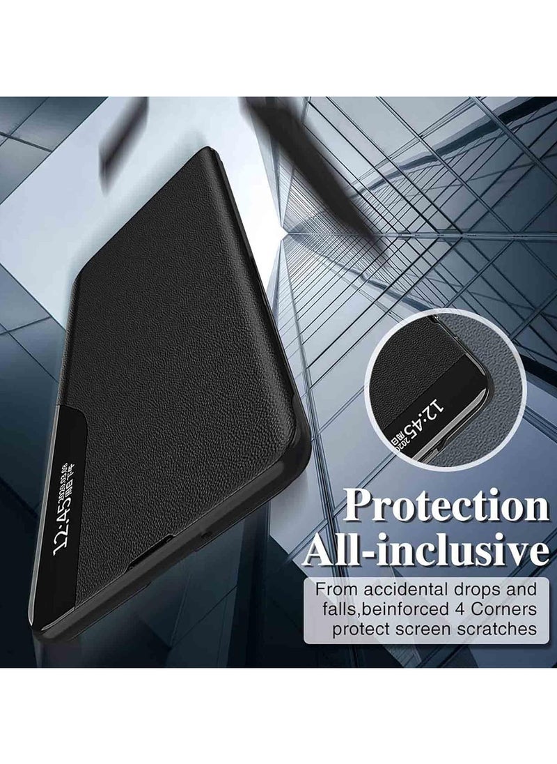 Generic - Case for Xiaomi Redmi 14C, Smart View Flip Cover Slim Case with Horizontal Kickstand, Premium Back Shell folio Case Shockproof TPU Protection for Redmi 14C - Image 1