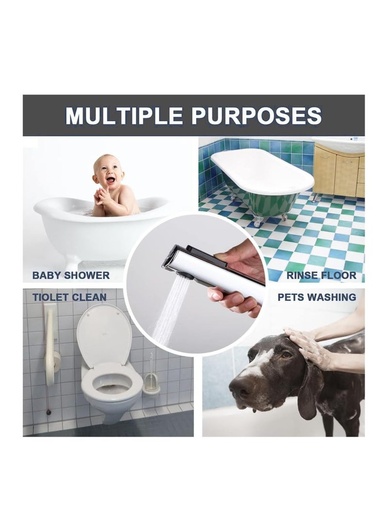 RATSAW - Handheld Bidet Sprayer for Toilet Portable 2 Function Shower Head Kitchen Sink Faucet Attachment Lightweight Mini Hand-Held Spray Multifunction Premium Sprayer - Image 1