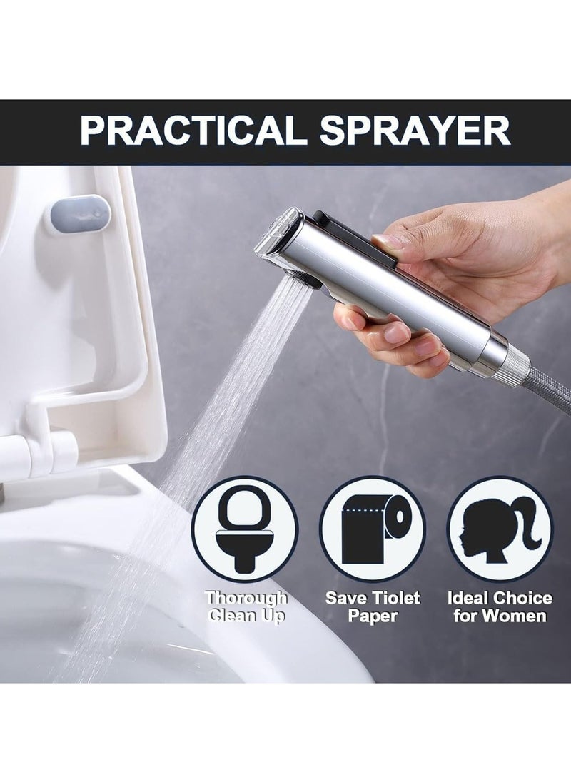 RATSAW - Handheld Bidet Sprayer for Toilet Portable 2 Function Shower Head Kitchen Sink Faucet Attachment Lightweight Mini Hand-Held Spray Multifunction Premium Sprayer - Image 1