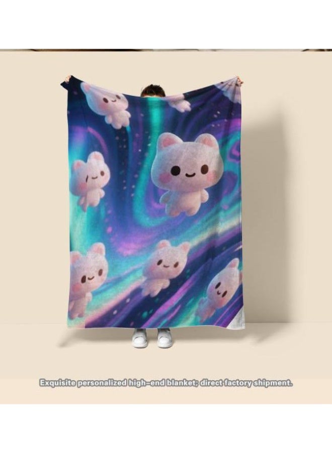 general Baby and children's cartoon flannel thin blanket (warm and comfortable, suitable for sleep, game use) 70cm*100cm - Image 1