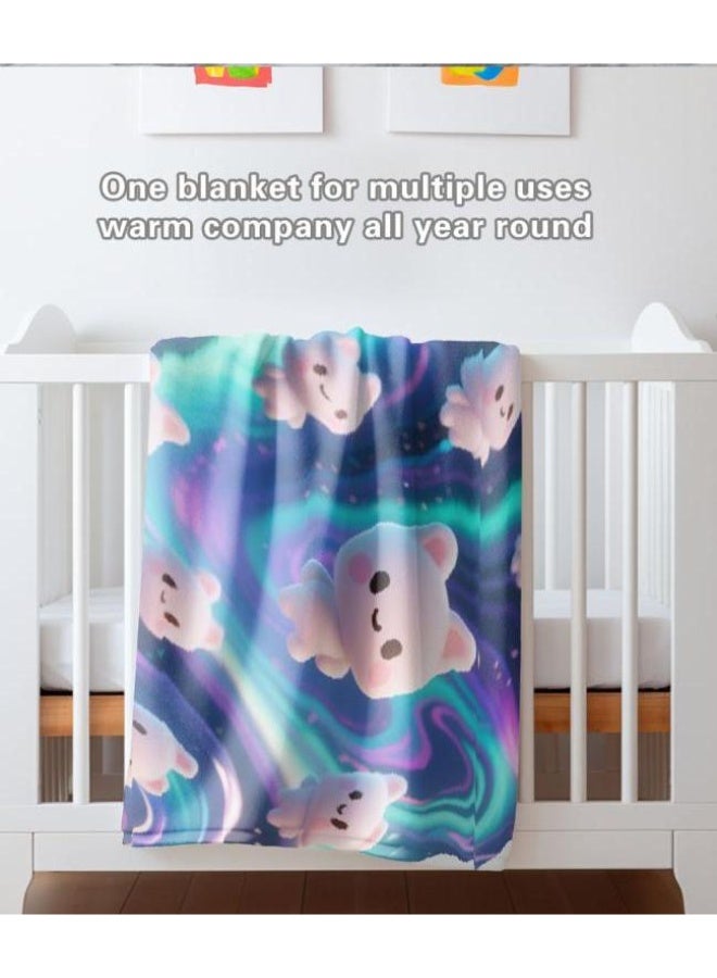 general Baby and children's cartoon flannel thin blanket (warm and comfortable, suitable for sleep, game use) 70cm*100cm - Image 2