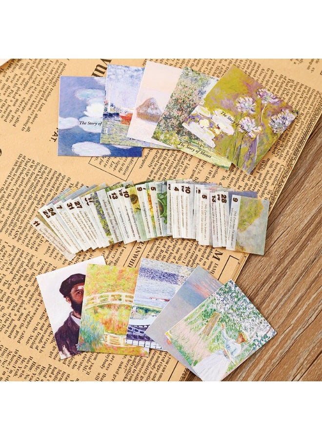 كيارا فني ريترو النمط الأوروبي اليقين كتيب هدية مربع مجموعة بسيطة فان غوخ اللوحة الزيتية كتيب أداة مجموعة المواد - Image 5