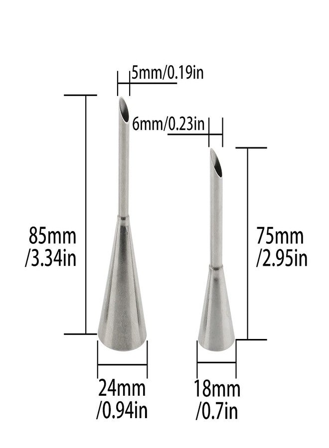DGHAOP Cake Cream Puff Icing Piping Nozzle Tips 4 in 1 304 Stainless Steel Cream Piping Tip Nozzles Kit for Candy Fondant Baking Cake Decorating - Image 3