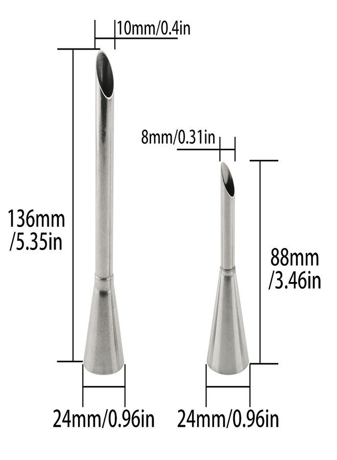 DGHAOP Cake Cream Puff Icing Piping Nozzle Tips 4 in 1 304 Stainless Steel Cream Piping Tip Nozzles Kit for Candy Fondant Baking Cake Decorating - Image 2