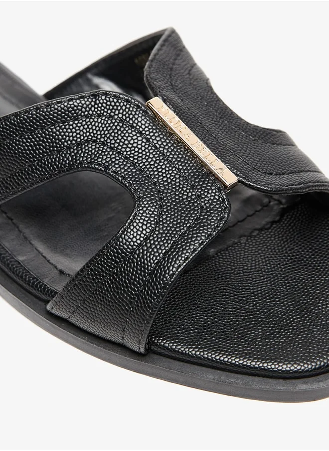 Flora Bella By Shoexpress Womens Textured Slip-On Sandals