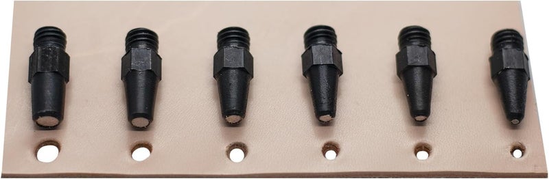 Realeather T3003 Mini Leather Punch Set for Crafting 6 Sizes from 116  316 Chrome 6Piece Set - Image 4