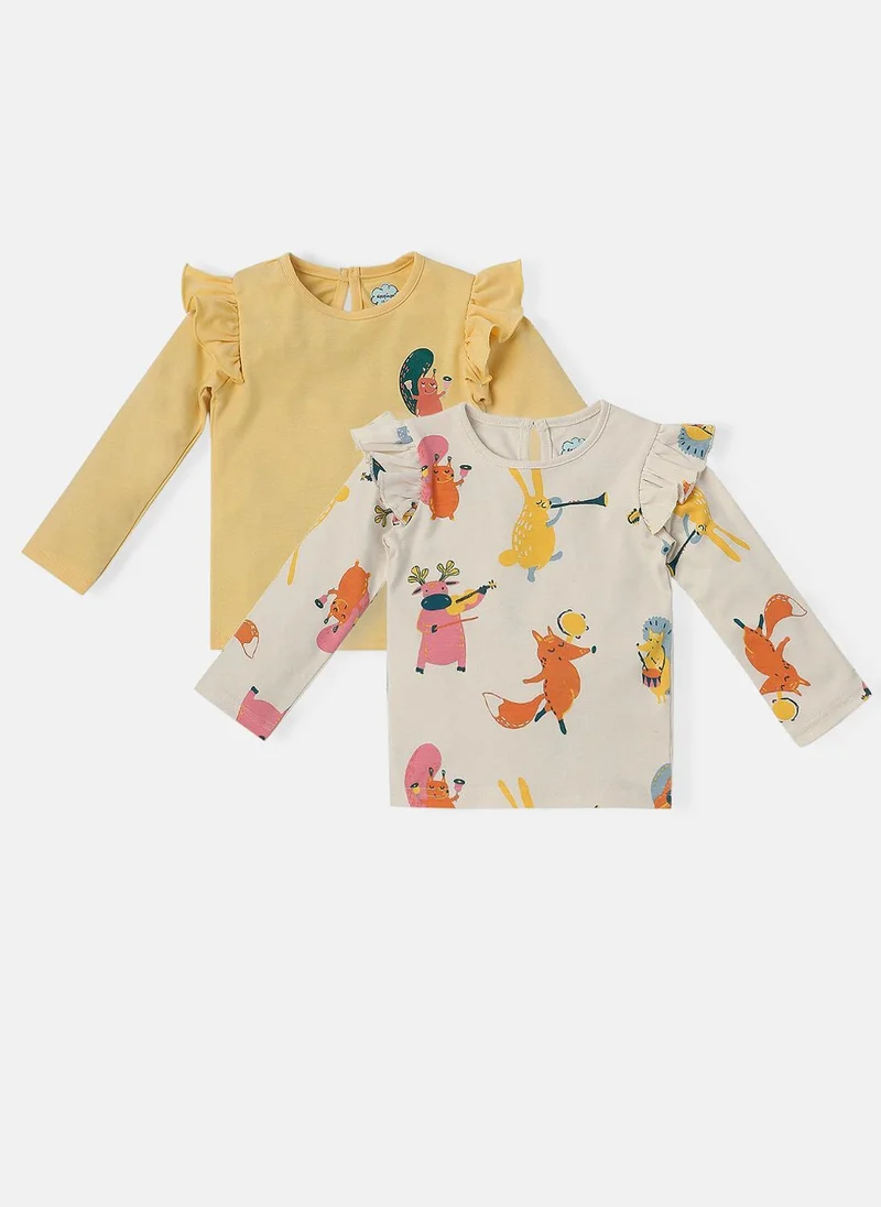 نوتيناتي تيشيرتات قطنية للأطفال عبوة من قطعتين